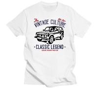 Mens Clothing Vintage Russian Car LADA NIVA - Cotton T-Shirt White XXL