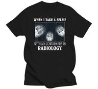 Mens Clothing When I Take A Selfie with My Coworkers in Radiology X-Ray T-Shirt Black S