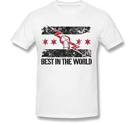 Men's cm Punk Action Figure Logo Poster Short Sleeve Tshirts White