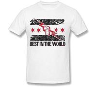 Men's cm Punk Action Figure Logo Poster Short Sleeve Tshirts White White XXL