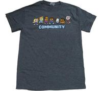 Men's Community 8 Bit Men's T-Shirt O-Neck Funny Tee Short Sleeve Black S