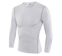 Mens Compression Couche Supérieure Sport Haut à Manches Longues sous La Chemise