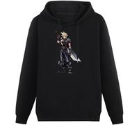 Men's Cotton Hooded Cloud Dissidia Final Fantasy Fanart Hoody Black Size XXL