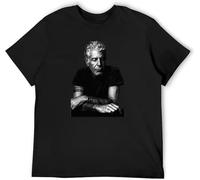 Men's Cotton Shirt Anthony Bourdain Tshirt Reservations Rip Graphic T Shirt Clothing Tee Soft and Light White S Manches Courtes(Medium)