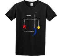 Men's Cotton Shirt Chris Rea Wired to The Moon Rock Custom Hand Wash Recommended Black Manches Courtes(Medium)