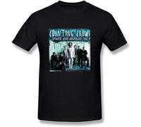 Men's Counting Crows T Shirt Short Sleeve Round Neck Clothing Black S