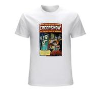 Men's Creepshow Comic Book Poster Retro Horror Film Graphic Tee 100% Cotton T-Shirts White 3XL