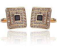 Mens Cufflinks Elegant Style Cuff Tuxedo Cufflinks, Creative Men's Cufflinks, French Style Diamond Cufflinks Shirt Stud Cufflinks(Golden)