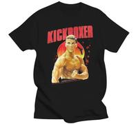 Mens Cult Jean Claude Van Damme Kickboxer Movie T Shirt Print Cotton Black M