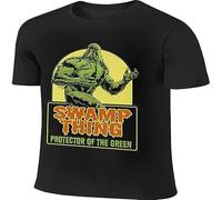 Men's Custom Tees Swamp Thing Protector of The Green Tshirt Black XL
