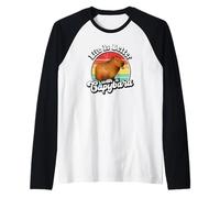 Mens Cute Retro Vintage Life is Better with A Capybara Lover Manche Raglan