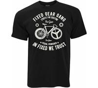 Men's Cycling Christmas Mens Fixed Gear Gang Cyclist Biker Crank Biker Racing Bike Tee87113 T-Shirts Black 3XL