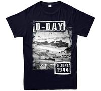 Men's D Day 6 June 1944 War World Military Battle Adult & Kids Tee Top T-Shirts Black M
