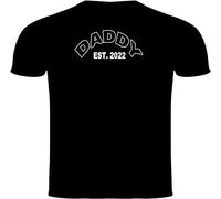 Men's Daddy Christmas Mens Parents Novelty Gift Daddy Established 2022 T-Shirts Black M
