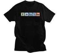 Mens Designer Palestine Made of Elements Tshirts Men Graphic Cotton T Shirt Kawaii Gaza Palestinian Tees Fashion Tshirt Black Manches Courtes(XX-Large)