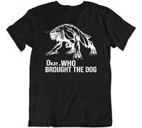 Men's Dog Who Brought The Dog Halloween Monster Pet Movie Retro Tee Gift New T-Shirts Black XL