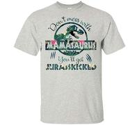 Men's Don&Rsquo;T Mess with Mamasaurus You&Rsquo;LL Get Jurasskicked Men Sport Grey T-Shirts Grey XXL