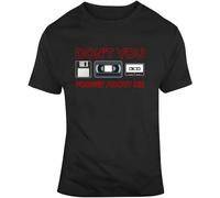 Men's Don't You Forget About Me Tapes Floppy Disk Funny Retro 80S 90S Christmas Mens T-Shirts Black L