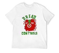 Men's Dread at The Controls Simple Style Tee Printed Short-Sleeve T-Shirts White XL