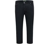 Mens Duke London Nouveau élastique Taille Denim Grande Taille Jeans Noirs W44- L30