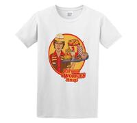 Men's Eat Your Worries Away Cotton T Shirt White XL