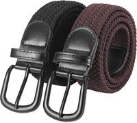 Men's Elastic Woven Belt Golf Belts,Stretch Fabric Belt For Men And Women For Sports Travel,Without Hole,3.5 X 110 Cm.[E1326]