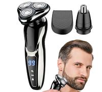 Men's Electric Shaver - Portable USB Razor | 600mAh Beard Trimmer with Stainless Steel Shaving Head with Ergonomic Handle, Cordless Hair Clipper, Grooming Device for Daily Facial Care