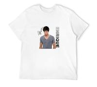Men's Enrique Iglesias Sex and Love Size Small Black Band Tee T-Shirts White M