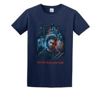 Men's Escape from New Work Poster Cotton T Shirt Navy M