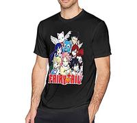 Men's Fairy Tail Short Sleeve T-Shirt Adult Tee Shirts S Black L