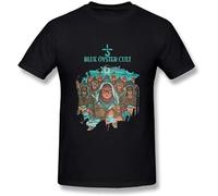 Men's Fashion Blue Oyster Cult Fire of Unknown Origin T-Shirt Black Manches Courtes(Large)
