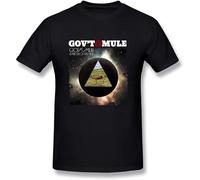 Men's Fashion Gov't Mule Dark Side of The Mule T Shirts Black Manches Courtes(Medium)