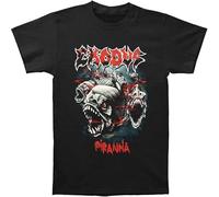 Men's Fashion Men's T-Shirt Exodus Men's Piranha Tees Men Cotton Casual Tops Black XL