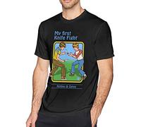 Mens Fashion My First Knife Fight Tshirt Black T-Shirts à Manches Courtes(Medium)