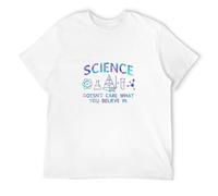 Men's Fashion S Science Doesnt Care What You Believe in T-Shirts White L