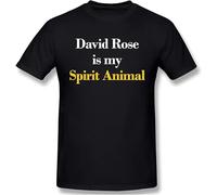 Men's Fashion Shirt David Rose is My Spirit Animal Short Sleeve T Shirt Manches Courtes(Large)