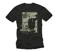 Mens Fashion Steve McQueen Bullitt Music Black Print T-Shirts New