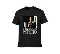 Men's Fashion T Shirts American Psycho Movie Chainsaw Vintage Retro Carefully Designed, Every Design is Just Right Black M