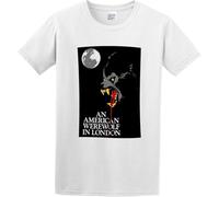 Men's Fashion T Shirts an American Werewolf in London Horror Movie Classic Style White Manches Courtes(Medium)