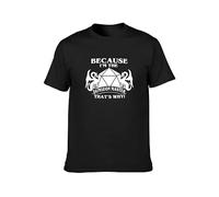 Men's Fashion T Shirts Because I Am The Dungeon Master Thats Why - D&D Board Gamer Short Sleeves Black L