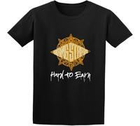 Men's Fashion T Shirts Gang Starr Hard to Earn Promo Hip-Hop Button Closure Black 3XL