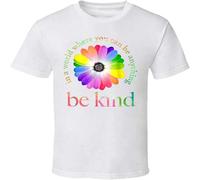 Men's Fashion T Shirts in A World Where You Can Be Anything Be Kind Gift T Shirt Shirt Crew Neck Tee White 3XL