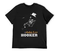 Men's Fashion T Shirts John Lee Hooker Pure Cotton is More Hygroscopic Black M