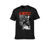 Men's Fashion T Shirts Merchandising Mens Clash The Smashing Guitar Lightweight Do Not Bleach Black 3XL