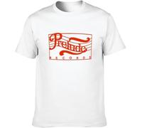 Men's Fashion T Shirts Prelude Records Jazz Soul Funk Vintage Comfortable Fabrics to accompany You All Summer White Manches Courtes(Small)