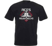 Men's Fashion T Shirts Starship Troopers Rico'S Roughnecks T-Shirt Unisex Casual Tees Classic Style Black XL