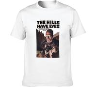 Men's Fashion T Shirts The Hills Have Eyes Wes Craven Retro Vintage Horror Movie Graphic Crew-Neck t-Shirt White Manches Courtes(X-Large)