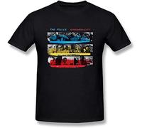 Men's Fashion The Police Synchronicity T Shirts Black XL