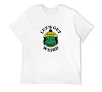 Men's Finn Wolfhard Let's Get Weird Clothing Tees T-Shirts White XL