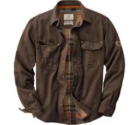 Legendary Whitetails Journeyman Shirt Jacket, Flannel Lined Shacket for Men, Water-Resistant Coat Rugged Fall Clothing Veste, Tabac, M Homme